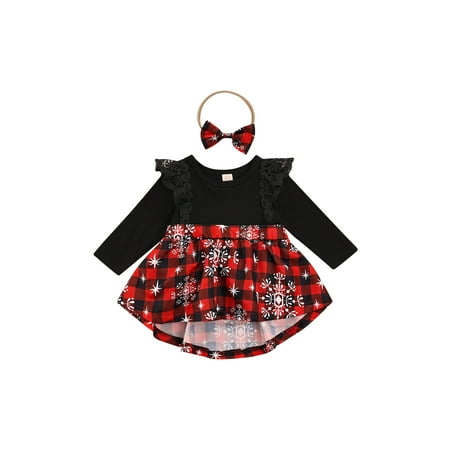 Bagilaanoe Baby Girls Christmas Romper with Bow Knot Headdress Round Collar Long Sleeve Jumpsuit
Bagilaanoe Baby Girls Christmas Romper with Bow Knot Headdress Round Collar Long Sleeve Jumpsuit