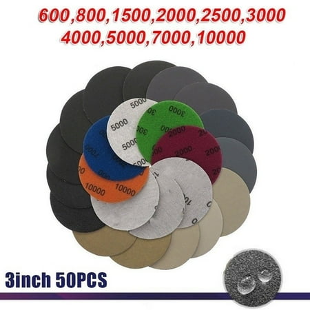BCLONG 50pcs 3Inch Wet And Dry Sanding Discs Sandpaper Hook&Loop Pads Grit 600-10000
BCLONG 50pcs 3Inch Wet And Dry Sanding Discs Sandpaper Hook&Loop Pads Grit 600-10000