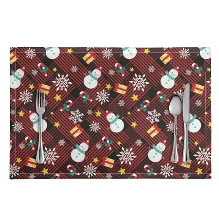 JINMUZAO Christmas Pattern Placemats Set of 6 Dining Table Place Mats Festival - Christmas Top-Rated Placemats No Slip Placemat for Kitchen Dinner Coffee Outdoor-Table Setting Tableware
JINMUZAO Christmas Pattern Placemats Set of 6 Dining Table Place Mats Festival - Christmas Top-Rated Placemats No Slip Placemat for Kitchen Dinner Coffee Outdoor-Table Setting Tableware