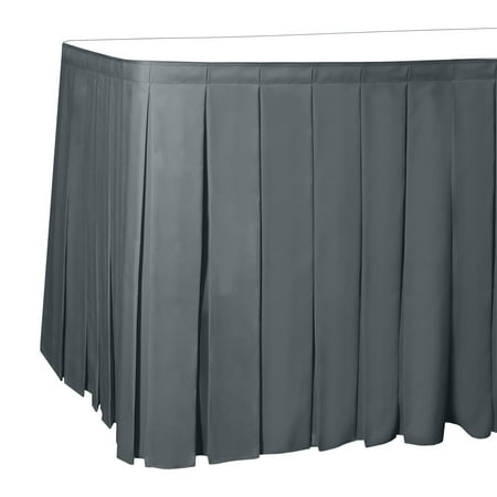 Ultimate Textile Polyester Table Skirt - 42 Cocktail Bar Height
