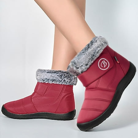 Hunpta Boots For Women Shoes Warm Snow Boots Winter Waterproof Warm Anti Slip Boot