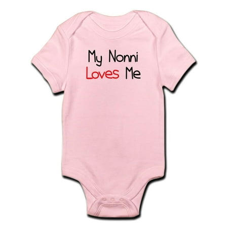 CafePress - My Nonni Loves Me Infant Bodysuit - Baby Light Bodysuit