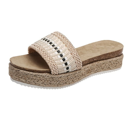 Espadrilles Platform Sandals Women Slide Slip On Sandals Dressy Summer Espadrilles Slide Sandals Comfortable Boho Beach Platform Espadrilles Sandals HSMQHJWE(Beige 9) 
Espadrilles Platform Sandals Women Slide Slip On Sandals Dressy Summer Espadrilles Slide Sandals Comfortable Boho Beach Platform Espadrilles Sandals HSMQHJWE(Beige 9)
