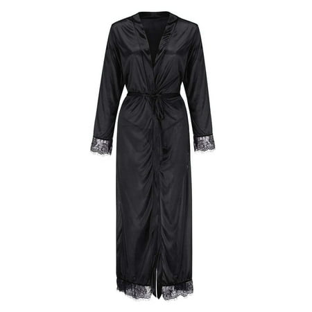 Intimates Women Sexy Long Silk Kimono Dressing Gown Bath Robe Babydoll Lingerie Nightdress SpandexPolyester Simple Long Sleeve Shirts for Women Black
Intimates Women Sexy Long Silk Kimono Dressing Gown Bath Robe Babydoll Lingerie Nightdress SpandexPolyester Simple Long Sleeve Shirts for Women Black
