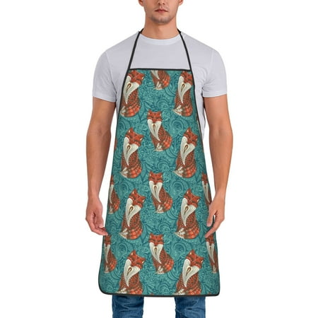 Adjustable Bib Apron - Tribal Fox Waterdrop Resistant Cooking Apron Kitchen Aprons for Men Women
Adjustable Bib Apron - Tribal Fox Waterdrop Resistant Cooking Apron Kitchen Aprons for Men Women