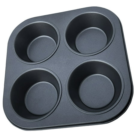 Muffin Cake Molds 4 Grids Oven Baking Tray Cupcake Non-stick Baking Cups Baking Mold for Home (Black)
Muffin Cake Molds 4 Grids Oven Baking Tray Cupcake Non-stick Baking Cups Baking Mold for Home (Black)