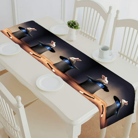 ABPHQTO Photo Composite Rabbit Magician Hat Table Runner Placemat Tablecloth For Home Decor 16x72 Inch
ABPHQTO Photo Composite Rabbit Magician Hat Table Runner Placemat Tablecloth For Home Decor 16x72 Inch