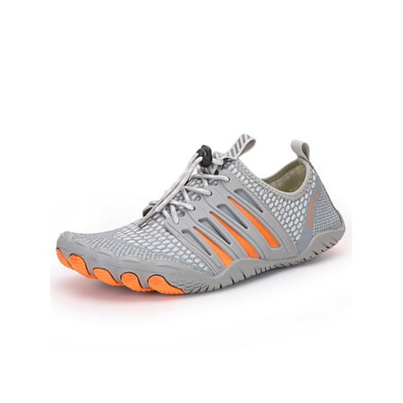 Gomelly Womens Mens Beach Shoe Barefoot Water Shoes Slip On Aqua Socks Lightweight Flats Surf Riding Swim Sneakers Orange Gray 5
Gomelly Womens Mens Beach Shoe Barefoot Water Shoes Slip On Aqua Socks Lightweight Flats Surf Riding Swim Sneakers Orange Gray 5
