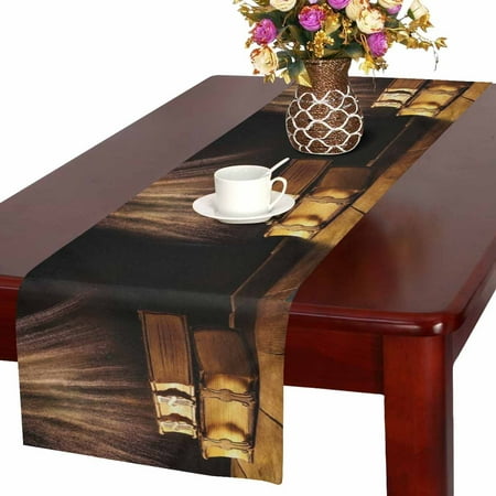 MKHERT Fantasy Gothic Medieval Antique Books with Brass Clasps on Old Wooden Table Table Runner Home Decor for Wedding Party Banquet Decoration 16x72 Inch
MKHERT Fantasy Gothic Medieval Antique Books with Brass Clasps on Old Wooden Table Table Runner Home Decor for Wedding Party Banquet Decoration 16x72 Inch