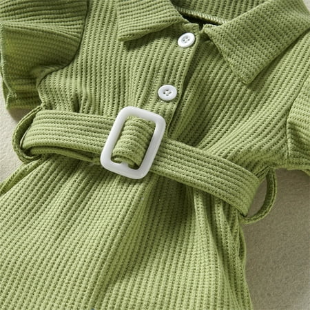 Aayomet Toddler Kids Girls Cute Ribbed Flare Short Sleeves Romper Jumpsuit Belt Cloths Baby Bodysuit Green 0-3 Months
Aayomet Toddler Kids Girls Cute Ribbed Flare Short Sleeves Romper Jumpsuit Belt Cloths Baby Bodysuit Green 0-3 Months