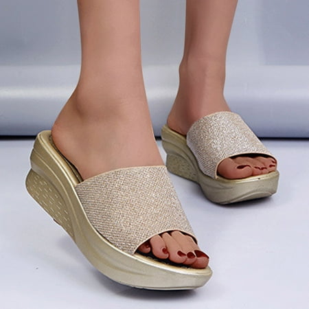 uikmnh Slippers for Women Summer Womens Wedges Open Toe Thick Soled Roman Slippers Sandals Rose Gold 6.5
uikmnh Slippers for Women Summer Womens Wedges Open Toe Thick Soled Roman Slippers Sandals Rose Gold 6.5