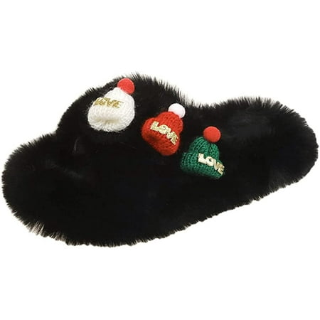 Slippers for Women with Memory Foam and Fuzzy Furry Plush Open Toe Fluffy House Slippers as Christmas Gifts Comfy Winter slip on Cross Band Womens Slippers
Slippers for Women with Memory Foam and Fuzzy Furry Plush Open Toe Fluffy House Slippers as Christmas Gifts Comfy Winter slip on Cross Band Womens Slippers