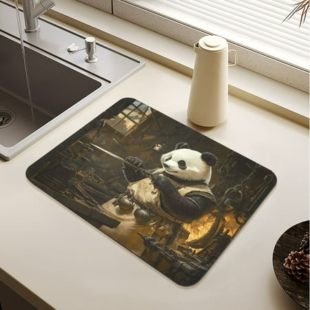 Panda Enjoying The Illustration Of Iron Sword Drying Mat Diatomaceous Earth Super Absorbent Slip Rubber Sole Heat Resistant 230 Degrees Fahrenheit 23.6×19.7in
Panda Enjoying The Illustration Of Iron Sword Drying Mat Diatomaceous Earth Super Absorbent Slip Rubber Sole Heat Resistant 230 Degrees Fahrenheit 23.6×19.7in