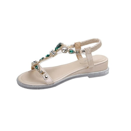 Dpityserensio Women s Sandals Boho Beach Wedge Sandals Rhinestone Wedge Heel Elegant Sexy Casual Faux Leather Sandals Green 7.5(40)
Dpityserensio Women s Sandals Boho Beach Wedge Sandals Rhinestone Wedge Heel Elegant Sexy Casual Faux Leather Sandals Green 7.5(40)
