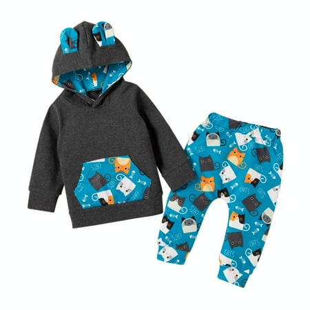 Fesfesfes Toddler Kids Boys Girls Cartoon Cat Print Cotton Clothes Hoodies Rabbit Ear Suit
Fesfesfes Toddler Kids Boys Girls Cartoon Cat Print Cotton Clothes Hoodies Rabbit Ear Suit