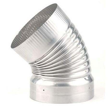 Heat-Fab 4811Flex 8 45 Degree Crimped Elbow - Stainless Steel