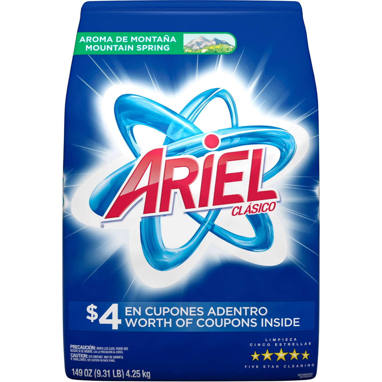 All Free Clear Powder Laundry Detergent, 100% free of dyes, 40 Loads