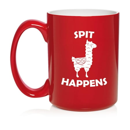 Spit Happens Funny Llama Ceramic Coffee Mug Tea Cup Gift for Her Him Friend Coworker Wife Husband (15oz Red)
Spit Happens Funny Llama Ceramic Coffee Mug Tea Cup Gift for Her Him Friend Coworker Wife Husband (15oz Red)