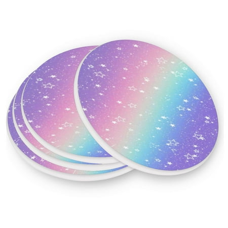 Round Coasters Modern Style Ceramic Coaster Waterproof and Durable Drink Coaster Coasters set of 4 Customizable Coasters 1pc Rainbow Srars
Round Coasters Modern Style Ceramic Coaster Waterproof and Durable Drink Coaster Coasters set of 4 Customizable Coasters 1pc Rainbow Srars