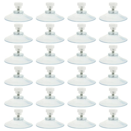 HOMEMAXS 24pcs Screw Suction Cups PVC Clear Suction Cups Glass Window Bathroom Suction Hangers Suction Hooks