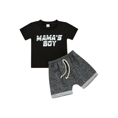 ZIYIXIN Summer Casual Baby Boys Clothes Sets 2pcs Letter Printed Short Sleeve T Shirts+Elastic Shorts Clothing Black Mama 0-6 Months
ZIYIXIN Summer Casual Baby Boys Clothes Sets 2pcs Letter Printed Short Sleeve T Shirts+Elastic Shorts Clothing Black Mama 0-6 Months