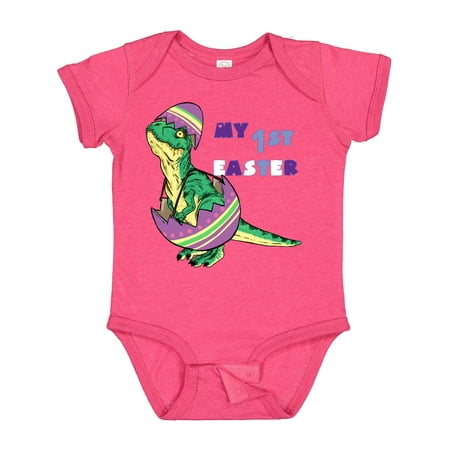 Inktastic My 1st Easter Baby Tyrannosaurus Rex Inn Egg Gift Baby Boy or Baby Girl Bodysuit
