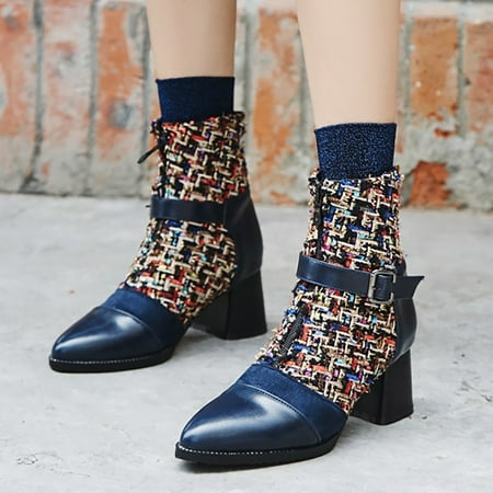 Ankle Boots Autumn And Winter Boots English Small Fragrant Flower Color Contrast Women s Boots Front Zipper Short Boots
Ankle Boots Autumn And Winter Boots English Small Fragrant Flower Color Contrast Women s Boots Front Zipper Short Boots