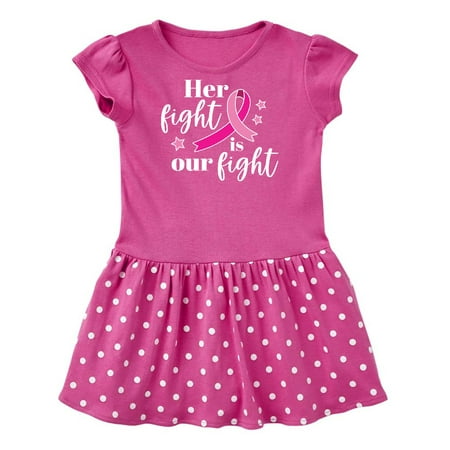 Inktastic Breast Cancer Awareness Her Fight is our fight Gift Baby Girl Dress