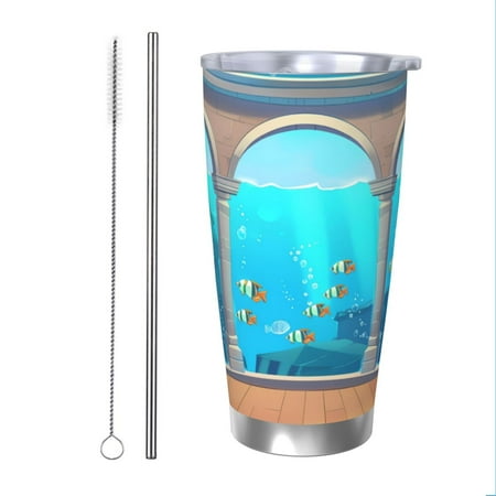 Salouo Underwater Aquarium Arches Print 20oz Tumbler with Lid Stainless Steel Vacuum Insulated Tumbler Durable Insulated Coffee Mug Thermal Cup with Splash Proof Sliding Lid-Straw Two-piece Set
Salouo Underwater Aquarium Arches Print 20oz Tumbler with Lid Stainless Steel Vacuum Insulated Tumbler Durable Insulated Coffee Mug Thermal Cup with Splash Proof Sliding Lid-Straw Two-piece Set