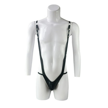 YIWEI Men Bodysuit Jockstrap Underwear Lingerie Panties Faux Leather Thong T Pants Black
YIWEI Men Bodysuit Jockstrap Underwear Lingerie Panties Faux Leather Thong T Pants Black