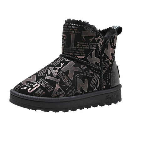 Kids Boys Girls Snow Boots Slip On Ankle Booties Waterproof Faux Fur Lined for Children Outdoor Winter Shoes
Kids Boys Girls Snow Boots Slip On Ankle Booties Waterproof Faux Fur Lined for Children Outdoor Winter Shoes