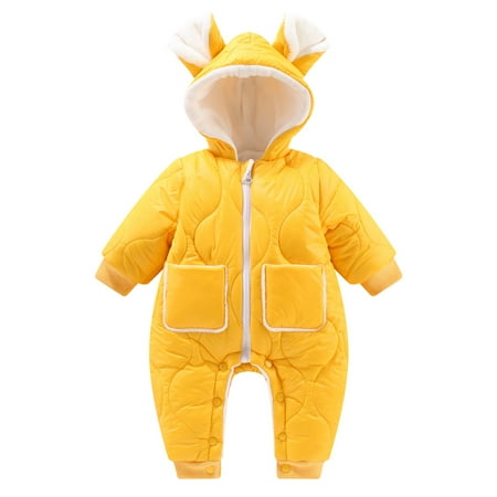 Kids Clothing Baby Girls Boys Winter Warm Snowsuit Ears Hooded Jumpsuit Down Coat Romper Padded Outwear Jacket With Pockets
Kids Clothing Baby Girls Boys Winter Warm Snowsuit Ears Hooded Jumpsuit Down Coat Romper Padded Outwear Jacket With Pockets