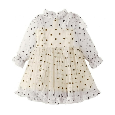 URMAGIC Baby Dress Toddler Baby Kids Girls Long Sleeve Mesh Ruched Polka Dot Ruffle Princess Dress 1-5 Years
URMAGIC Baby Dress Toddler Baby Kids Girls Long Sleeve Mesh Ruched Polka Dot Ruffle Princess Dress 1-5 Years
