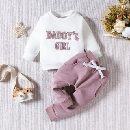 Hbdhejl Outfit Set For Girls Boys Toddler Long Sleeve Letter Embroider T Shirt Pullover Tops Pants Outfits Purple 6-9 Months
Hbdhejl Outfit Set For Girls Boys Toddler Long Sleeve Letter Embroider T Shirt Pullover Tops Pants Outfits Purple 6-9 Months