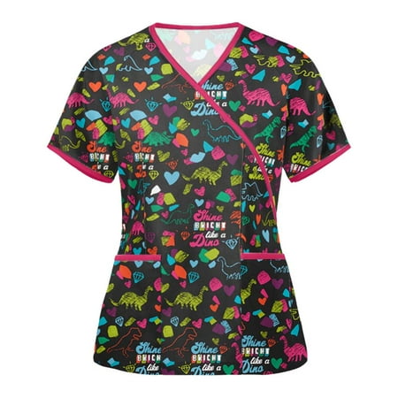 Akklian Summer Savings Clearance Women s Plus Size Work Uniform Scrubs Top Animal Print Casual Short Sleeve V-Neck Carer Top
Akklian Summer Savings Clearance Women s Plus Size Work Uniform Scrubs Top Animal Print Casual Short Sleeve V-Neck Carer Top