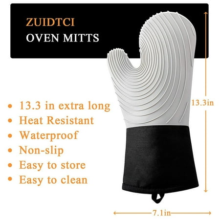 Jmntiy 1 Pair Silicone Oven Mitts Extra Long Flexible Oven Gloves with Quilted Liner Clearance
Jmntiy 1 Pair Silicone Oven Mitts Extra Long Flexible Oven Gloves with Quilted Liner Clearance