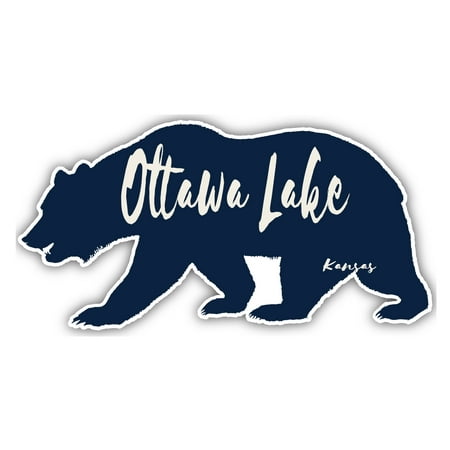 Ottawa Lake Kansas Souvenir 3x1.5-Inch Fridge Magnet Bear Design