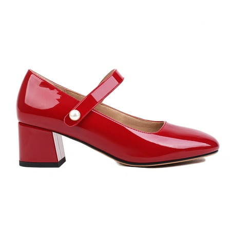 Women‘s Chunky High Heel Mary Jane Solid Color Strap Patent Leather Shoes Valentine‘s Day Shoes
Women‘s Chunky High Heel Mary Jane Solid Color Strap Patent Leather Shoes Valentine‘s Day Shoes