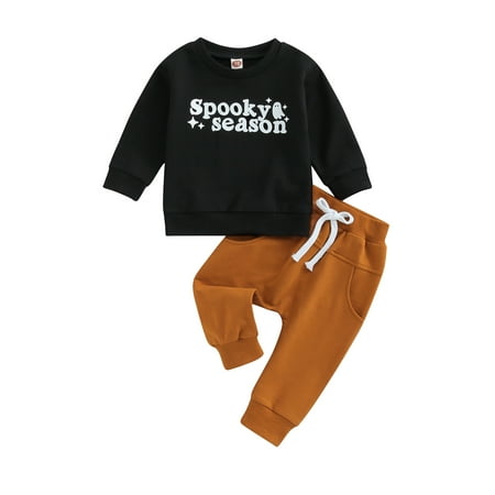 Halloween Toddler Baby Boy Outfit Letter Print Long Sleeve Sweatshirt Pullover Top+Pants Fall Winter Clothes Set
Halloween Toddler Baby Boy Outfit Letter Print Long Sleeve Sweatshirt Pullover Top+Pants Fall Winter Clothes Set