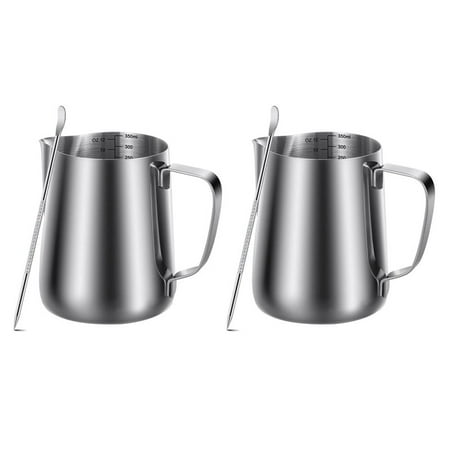 2X Milk Frothing Pitcher 350Ml (12Oz)Steaming Pitchers Milk Coffee Cappuccino Latte Art Barista Pitchers Milk Cup
2X Milk Frothing Pitcher 350Ml (12Oz)Steaming Pitchers Milk Coffee Cappuccino Latte Art Barista Pitchers Milk Cup