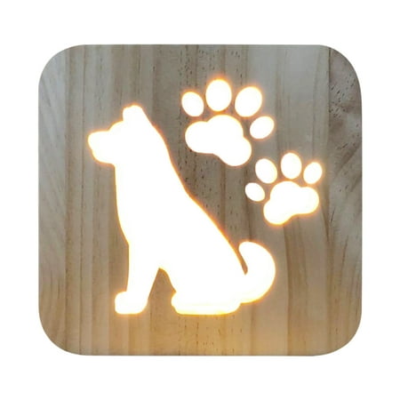 Chueow Wood 3D Three-dimensional Night Light Animal Decoration Atmosphere Gift Light 0 
Chueow Wood 3D Three-dimensional Night Light Animal Decoration Atmosphere Gift Light 0