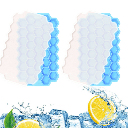 Ice Cube Trays for Freezer Silicone Ice Cube Tray for Small Ice Cube Molds Blue