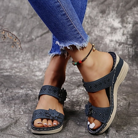 Pkeoh Shoes Summer Retro Casual Flowers High-Heeled Flat-Bottomed Ladies Wedge Slippers Nude Heels For Women
Pkeoh Shoes Summer Retro Casual Flowers High-Heeled Flat-Bottomed Ladies Wedge Slippers Nude Heels For Women