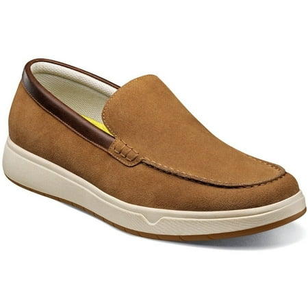 Men s Florsheim Heist Moc Toe Venetian Loafer Shoes Mocha Suede 14388-216