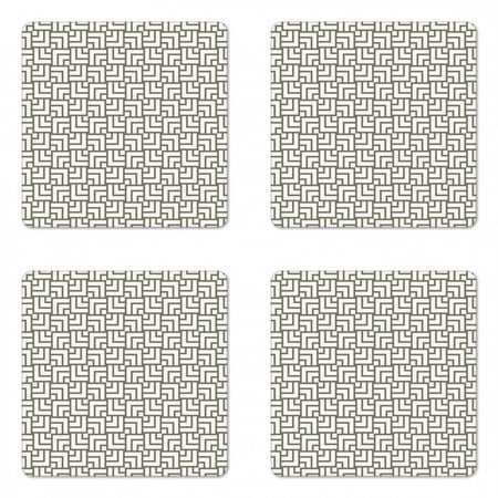 Modern Coaster Set of 4 Mysterious Vintage Maze Modern Shape in Squares Lines Work of Art Print Square Hardboard Gloss Coasters Standard Size Sage Green and White by Ambesonne
Modern Coaster Set of 4 Mysterious Vintage Maze Modern Shape in Squares Lines Work of Art Print Square Hardboard Gloss Coasters Standard Size Sage Green and White by Ambesonne