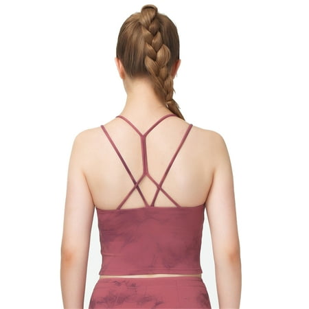 Women Yoga Sports Bra Tie-dye with Chest Pad Stretch Breathable Fitness Top Pink S
Women Yoga Sports Bra Tie-dye with Chest Pad Stretch Breathable Fitness Top Pink S