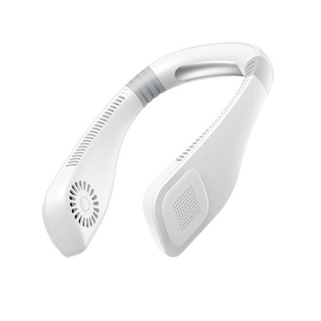 Portable Hands Free Neck Fan 48 Surround Air Outlets Hanging Personal Fan 3 Wind Speeds Bladeless Necklace Fan for Outdoor Sports Travel
