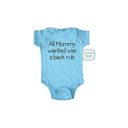 All mommy wanted was a back rub - cute & funny baby one piece bodysuit - Great Baby Shower gift
All mommy wanted was a back rub - cute & funny baby one piece bodysuit - Great Baby Shower gift