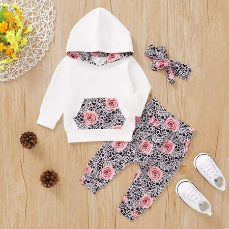Leutsin Infant Baby Girls Floral Print Hoodie Top+Leopard Print Pants+Headband Outfits
Leutsin Infant Baby Girls Floral Print Hoodie Top+Leopard Print Pants+Headband Outfits