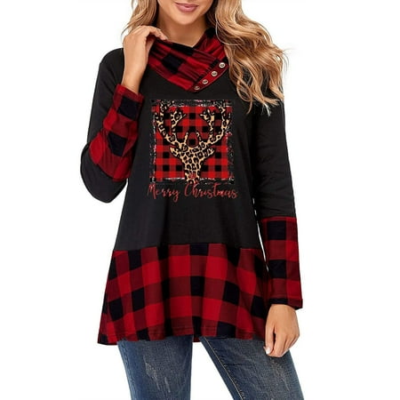 jsaierl Womens Christmas Sweatshirts Long Sleeve Deer Print Plaid Top Funny Crewneck Sweatshirt Plus Size Pullover Christmas Gifts for Teen Girls
jsaierl Womens Christmas Sweatshirts Long Sleeve Deer Print Plaid Top Funny Crewneck Sweatshirt Plus Size Pullover Christmas Gifts for Teen Girls
